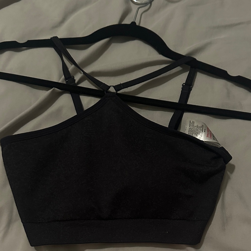 Gymshark Black Strappy Sports Bra